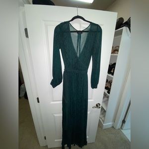 Nasty Gal Collection snake Print Long-flowing See-through dress with slits